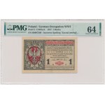 1 marka 1916 Jenerał - B - PMG 64 - RZADKA