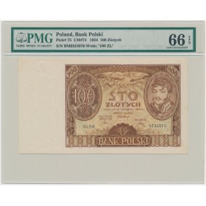 100 złotych 1934 - Ser. BM. - znw. +X+ - PMG 66 EPQ