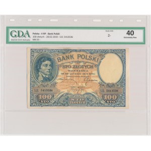 100 zlotych 1919 - S.B. - GDA 40