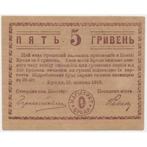 Brody, May 5, 1919 - RARE ITEM