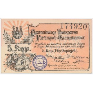 Częstochowa, 5 kopecks, 1914