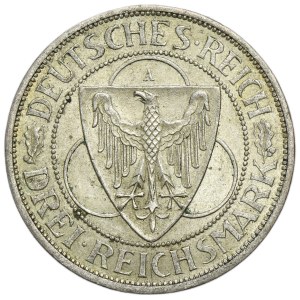 Germany, Weimar Republic, 3 Mark Berlin 1930 A - Liberation of Rhineland