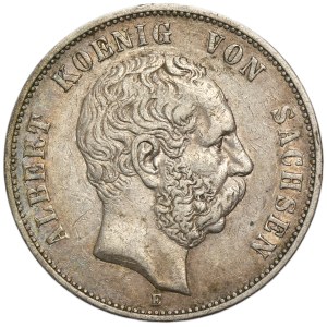 Německo, Saské království, Albert, 5 marek Muldenhütten 1900 E