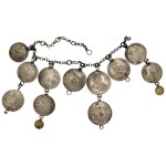 Necklace made of THALERS and Kreuzer coins (13 coins in total)
