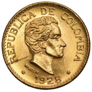 Kolumbien, 5 Pesos, Medellín 1928