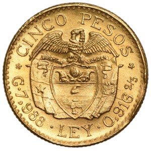 Kolumbien, 5 Pesos, Medellín 1928