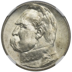 Piłsudski, 5 złoty 1934 - NGC MS62