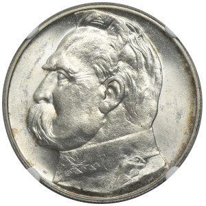 Piłsudski, 10 zlotych, 1935 - NGC MS62
