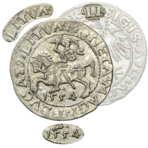 Sigismund II August, 1/2 Groschen Vilnius 1554 - RARE, LI/LITVA
