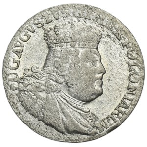 Augustus III of Poland, 6 Groschen Leipzig 1755 EC