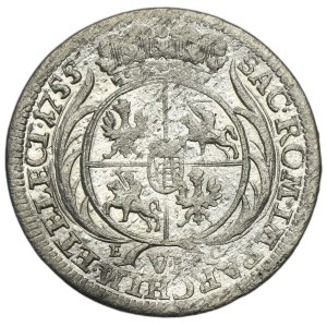 Augustus III of Poland, 6 Groschen Leipzig 1755 EC