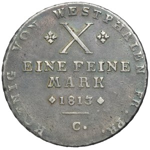 Germany, Kingdom of Westphalia, Jerome Bonaparte, Thaler Clausthal 1813 C