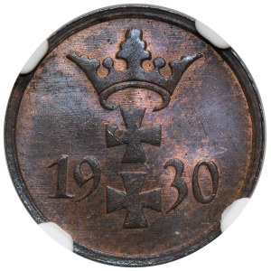 Wolne Miasto Gdańsk, 1 fenig 1930 - NGC MS64 BN