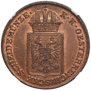 Austria, Ferdinand I, 2 Kreuzer Wien 1848 A - NGC UNC DETAILS