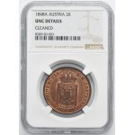 Austria, Ferdinand I, 2 Kreuzer Wien 1848 A - NGC UNC DETAILS