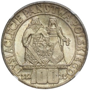 100 zloty 1966 Mieszko e Dąbrówka - NGC MS65