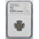 Livonia, Jan Hieronim Chodkiewicz, Schilling Dalholm 1572 - NGC MS63