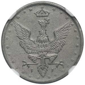 Regno di Polonia, 5 fenig del 1917 - NGC UNC DETTAGLI