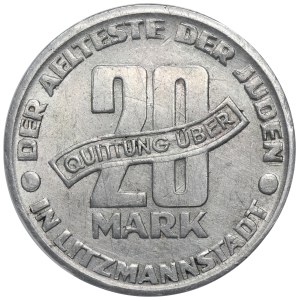 Ghetto Litzmannstadt, 20 mark 1943 Al - PCGS MS61