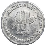 Ghetto Litzmannstadt, 10 mark 1943 Al - PCGS MS61 - dot on star