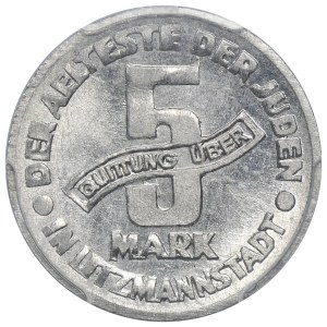Ghetto Litzmannstadt, 5 mark 1943 Al - PCGS MS63