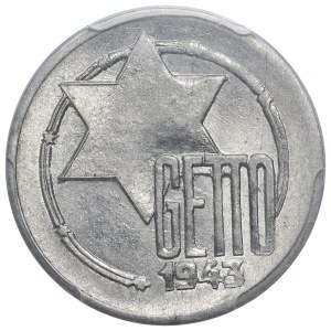 Ghetto Litzmannstadt, 5 mark 1943 Al - PCGS MS63