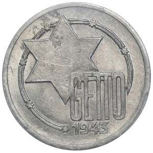 Ghetto Litzmannstadt, 10 mark 1943 Al - PCGS MS63