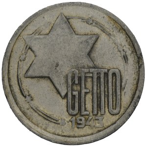 Getto Łódź, 10 marek 1943 Al-Mg - bez kropek w ÜBER - BARDZO RZADKIE