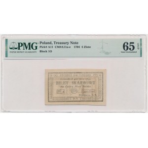 4 zloty, 1794 (1)(O) - PMG 65 EPQ