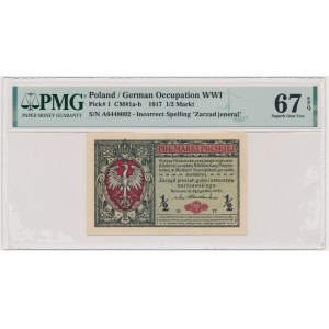 1/2 marki 1916 - Jenerał - A - PMG 67 EPQ