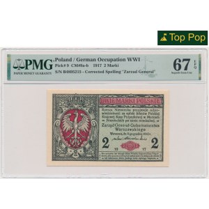 2 stamps from 1916 - General - B - PMG 67 EPQ - EXCELLENT CONDITION