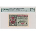 2 stamps from 1916 - General - B - PMG 67 EPQ - EXCELLENT CONDITION