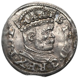 Stephen Bathory, 3 Groschen Riga 1586 - small head