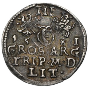 Stephen Bathory, 3 Groschen Vilnius 1581