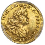 Augustus III of Poland, 1/4 Ducat Dresden 1737 FWôF - PCGS MS62
