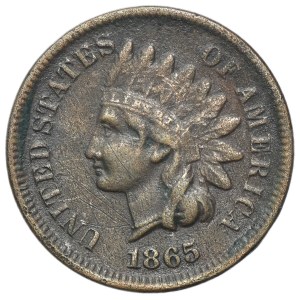 Stati Uniti, 1 centesimo, Filadelfia 1865 - Testa d'indiano