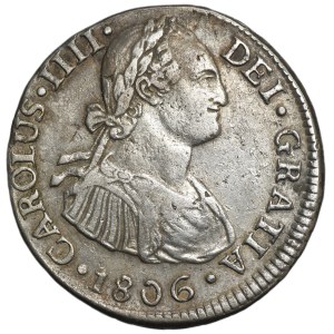 Peru, Karol IV, 2 Reales Lima 1806 JP