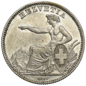 Switzerland, 2 Francs Bern 1860 B - RARE