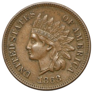 Stati Uniti, 1 centesimo, Filadelfia 1868 - Testa d'indiano