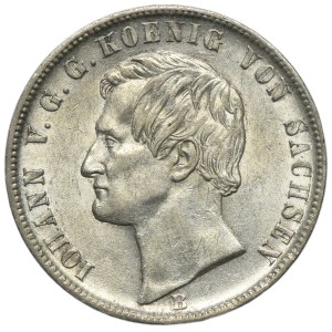 Germany, Kingdom of Saxony, Johann V, Thaler Dresden 1868 B