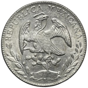 Mexico, Republic, 8 Reales Guanajuato 1863 Go YF