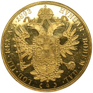 Austria, Franz Joseph I, 4 Ducats Wien 1893