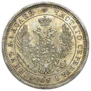 Russland, Alexander II., 25 Kopeken, St. Petersburg 1856, SPB FB
