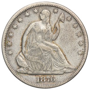 USA, 1/2 dolára, Filadelfia 1876 – Seated Liberty