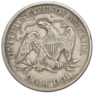 USA, 1/2 dolára, Filadelfia 1876 – Seated Liberty