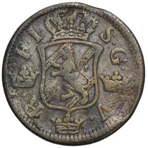 Schweden, Friedrich I., 2-Öre-Silbermünze aus Avesta, 1746