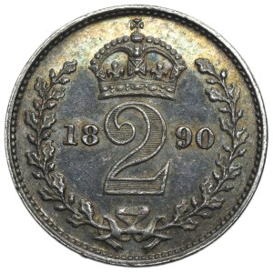 Großbritannien, Victoria, 2 Pence, London 1890