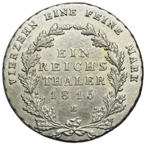 Schlesien, preußische Herrschaft, Friedrich Wilhelm III., Taler Breslau 1815 B