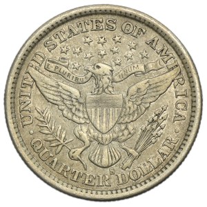 USA, 1/4 dolára San Francisco 1894 S – Barber
