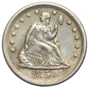 USA, 1/4 Dollar New Orlean 1850 O - Seated Liberty